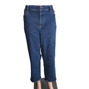 Lands’ End Women’s Cropped Jeans 22W Summer Vacation Gorpcore Plus Size Fashion